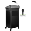 Oklahoma Sound Greystone Lectern with Sound and Wireless Handheld Mic GSL-S/LWM-5